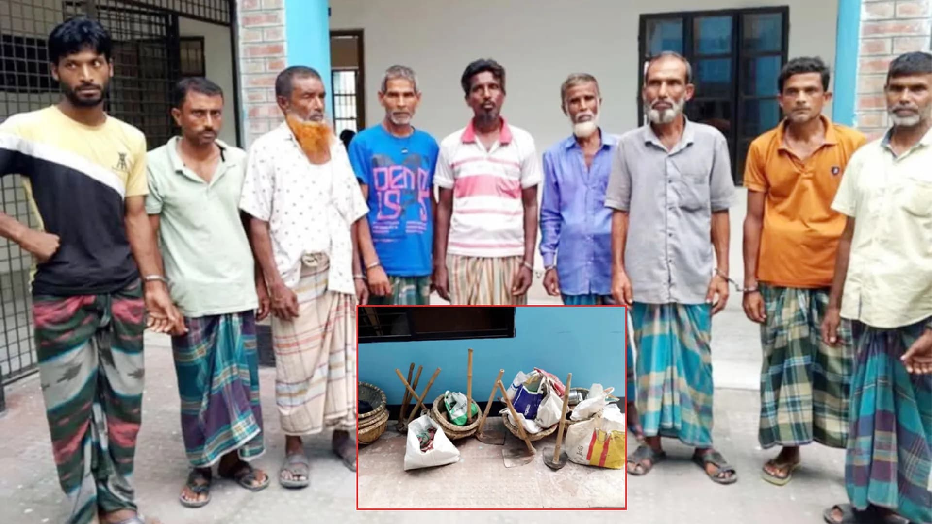 দিনমজুর ভাড়া করে যুবলীগের মিছিল, কোদাল-ঝুড়িসহ আটক ১০