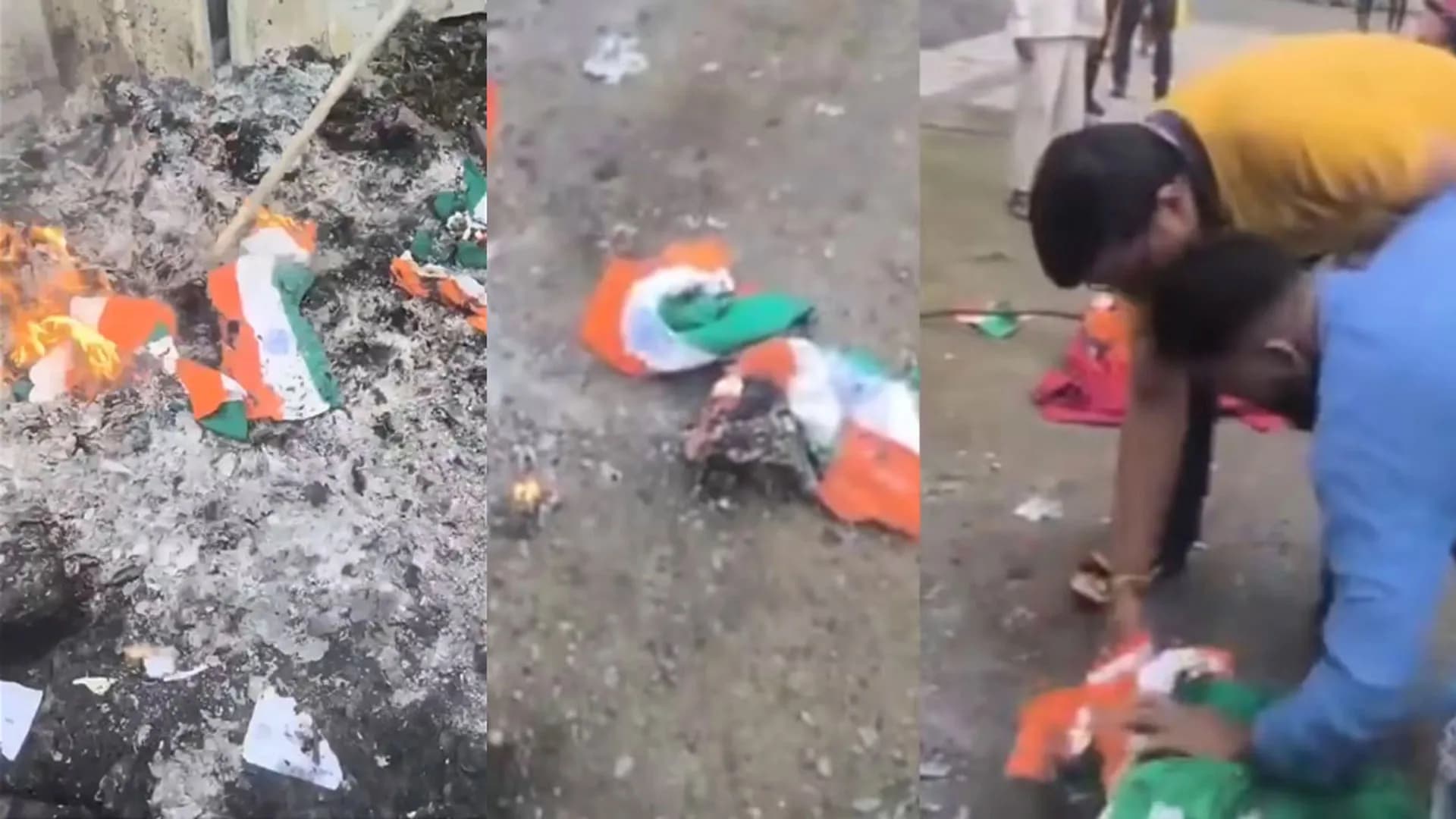আবর্জনার স্তূপে পোড়ানো হলো ভারতের পতাকা, ভিডিও ভাইরাল