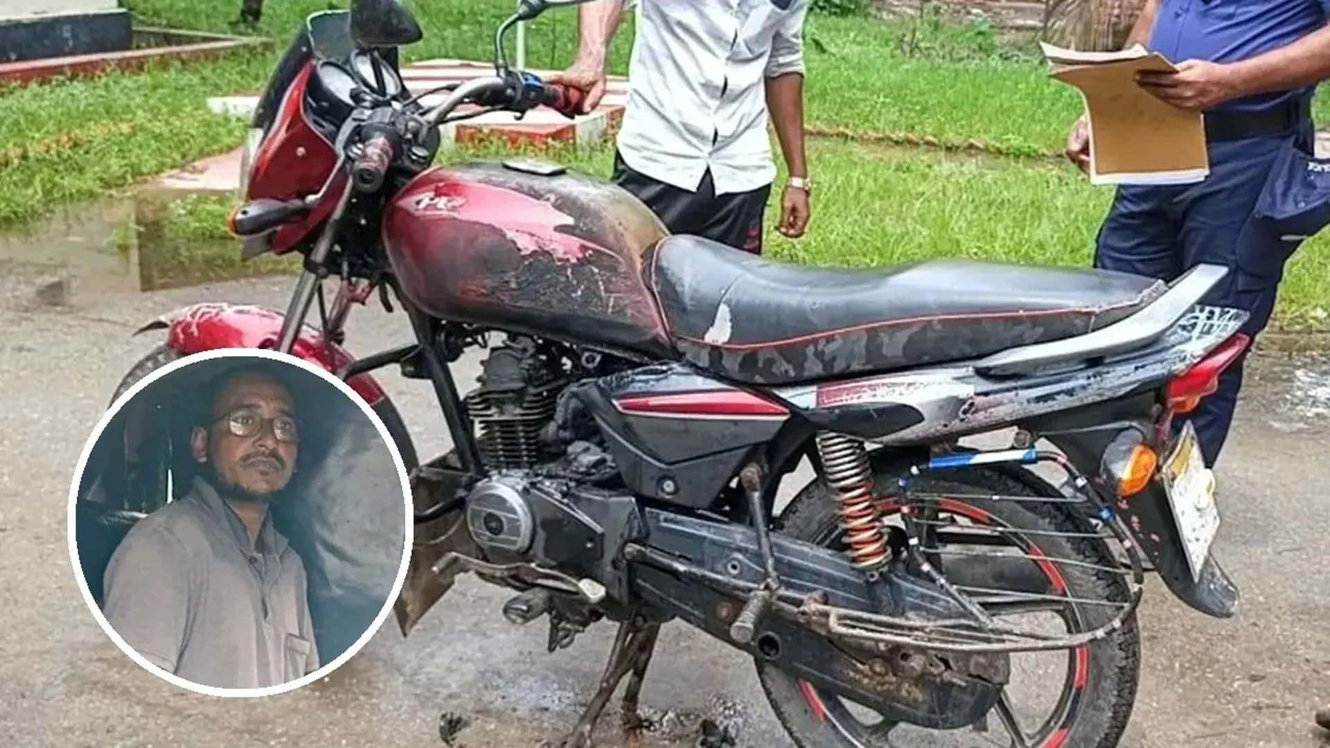 বরগুনায় মামলা দেওয়ায় মোটরসাইকেলে আগুন দিলেন চালক