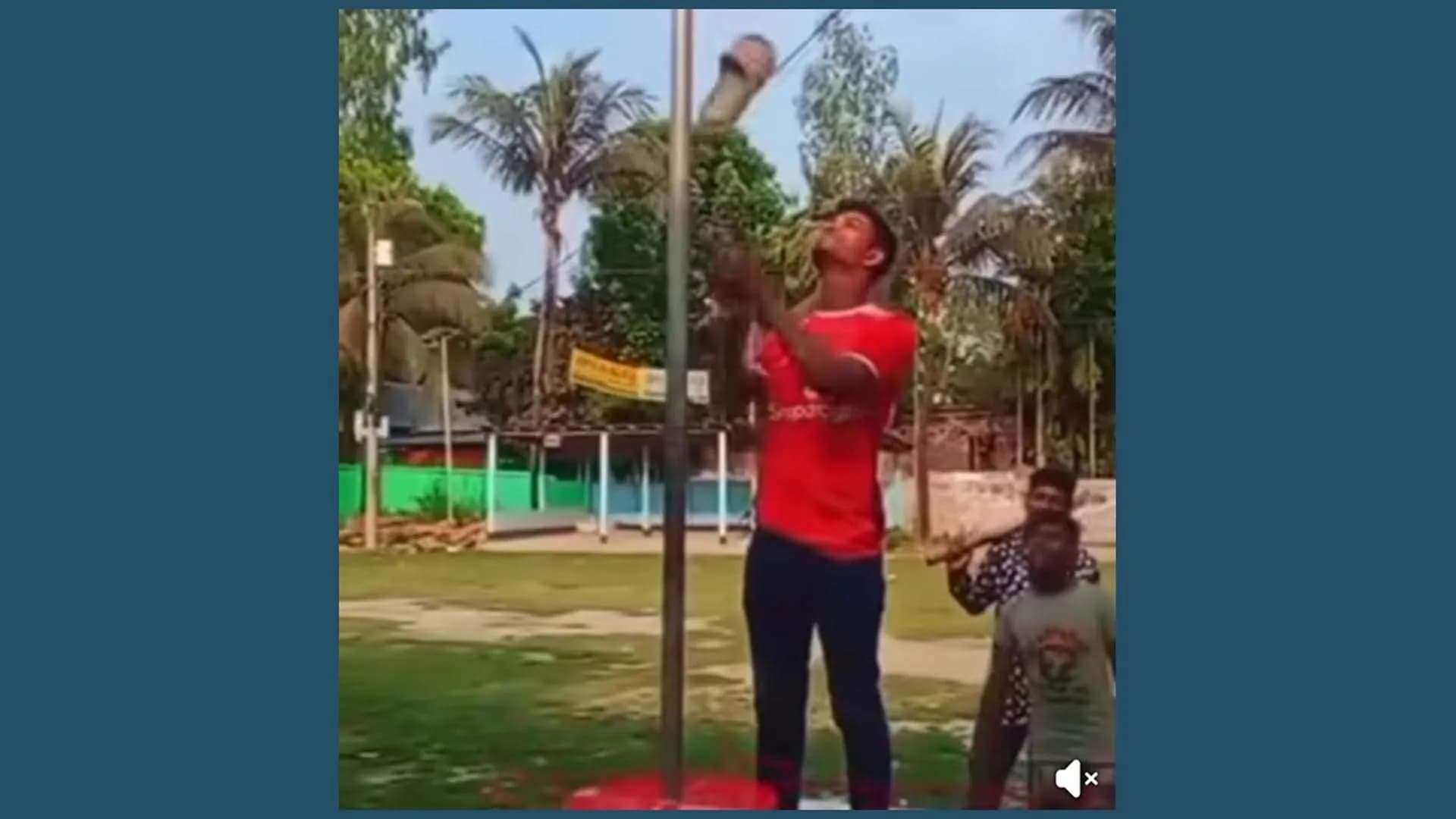 জাতীয় পতাকা অবমাননা, তরুণ আটক