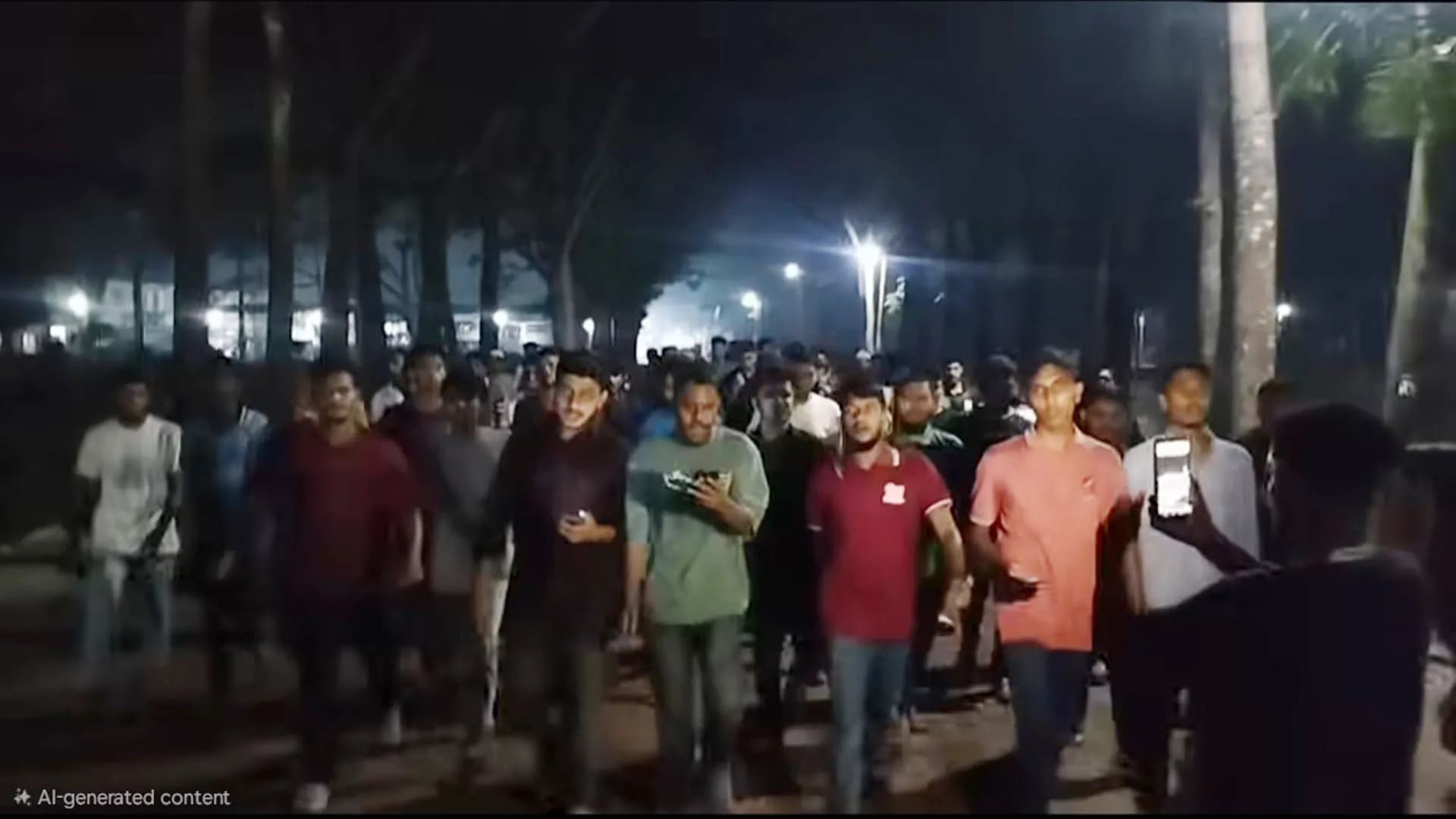 পবিপ্রবিতে গভীর রাতে ইসকন নিষিদ্ধের দাবিতে শিক্ষার্থীদের বিক্ষোভ