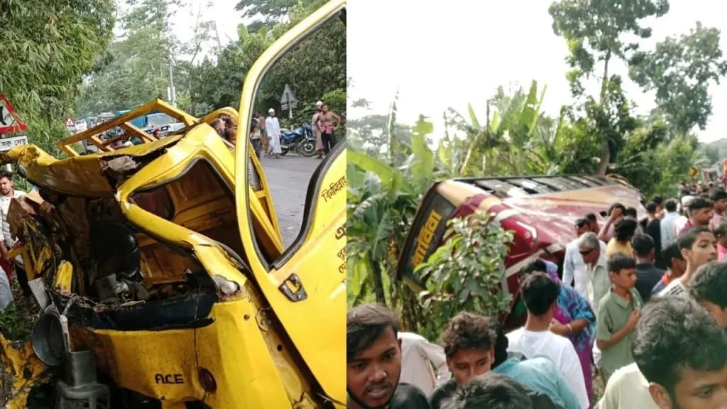 মাদারীপুরে বাস-পিকআপ মুখোমুখি সংঘর্ষ, আহত ২০